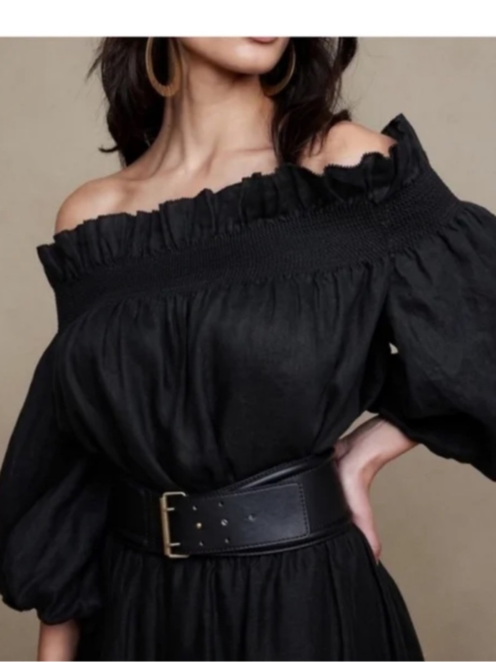 Banana Republic Bria Off Shoulder Linen Top